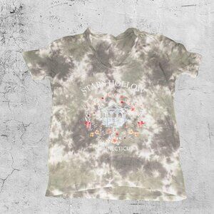 Tie-dye “Stars Hollow” recycled graphic tee.
